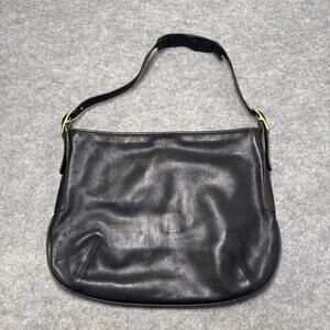 Vintage Genuine Coach 9213 Black Leather Shoulder BAG Medium Hobo